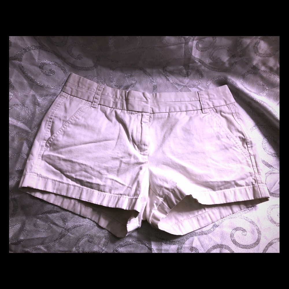 J Crew Women's White Chino Shorts Size 4